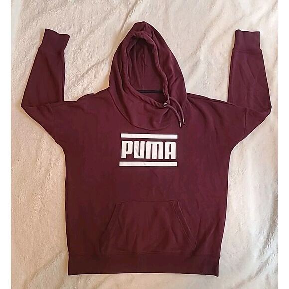 Womens Puma Refresh XL Hooded Pullover Sweater - Maroon - Picture 1 of 9
